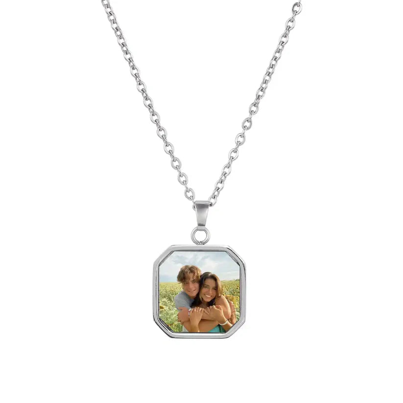 Collar de dije personalizado con foto secreta