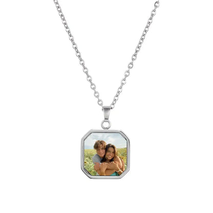 Collar de dije personalizado con foto secreta