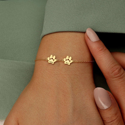 Pulsera de huellita personalizada con nombre