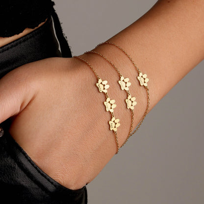 Pulsera de huellita personalizada con nombre