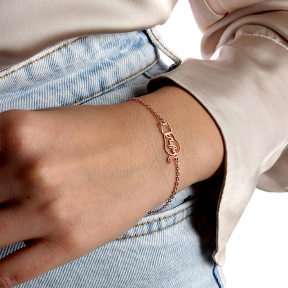 Pulsera personalizada en forma de gato con nombre