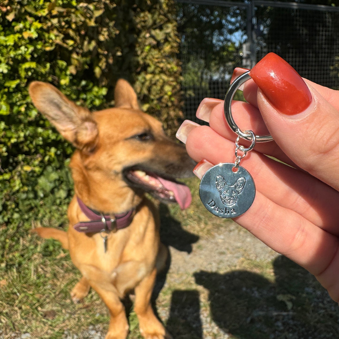 Llavero personalizado con rostro de mascota