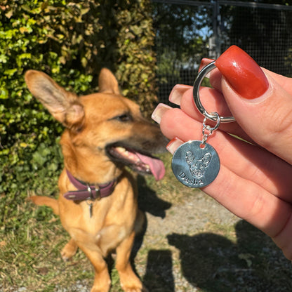 Llavero personalizado con rostro de mascota