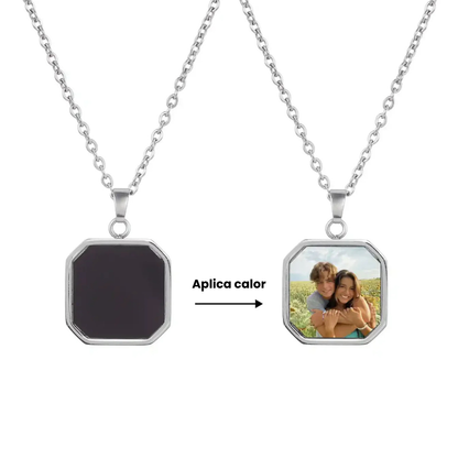 Collar de dije personalizado con foto secreta